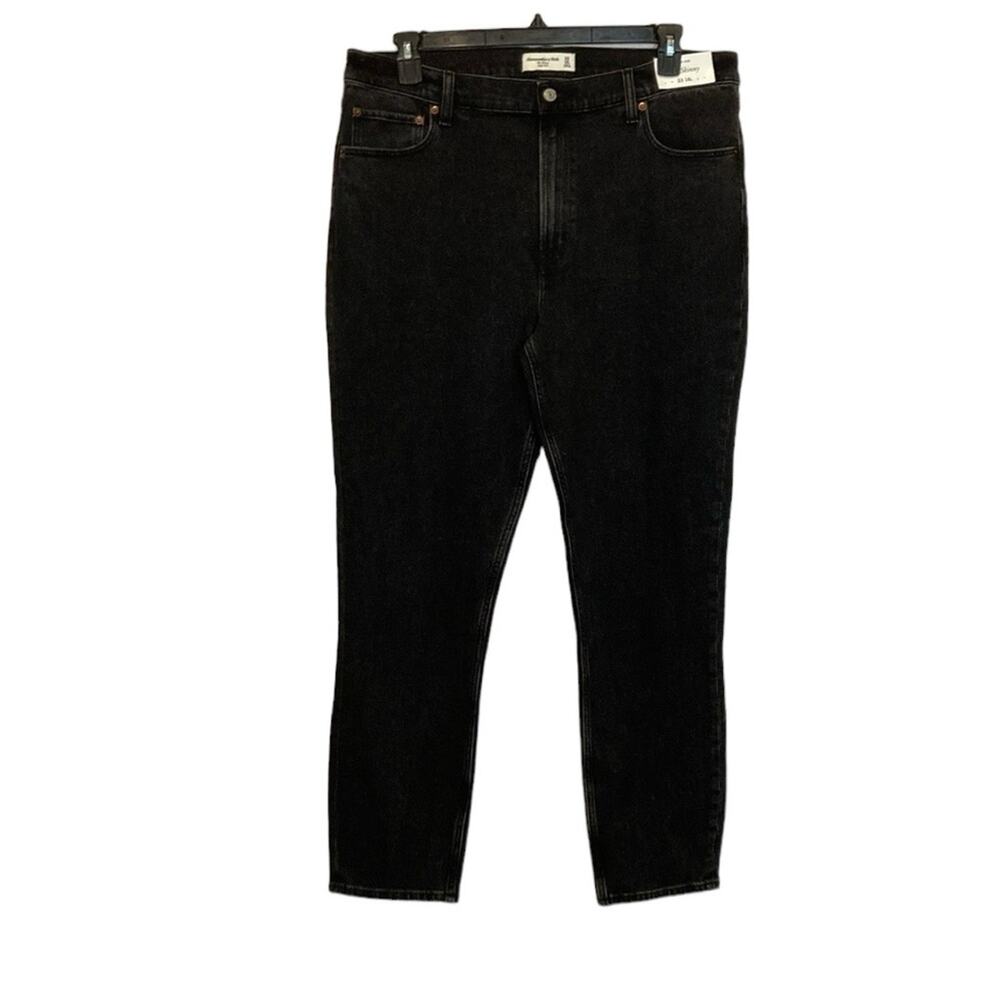 Abercrombie & Fitch Black Grey High Rise Skinny Jean Size 16L